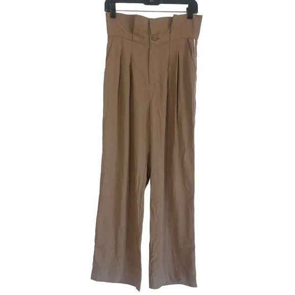 NONChalant Label Radford Pant in Camel Small Womens Wide Leg Trousers - Picture 5 of 16